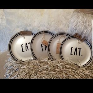 Four Rae Dunn "Eat" 8in Plate